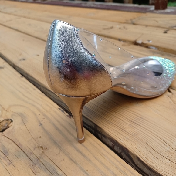 BADGLEY Mischka Crystal Embellished Heels Sz 10 - Picture 6 of 9